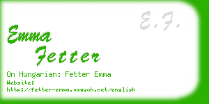 emma fetter business card